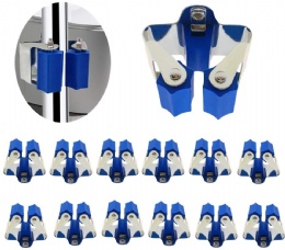 mop and broom holder-blue zinc paint